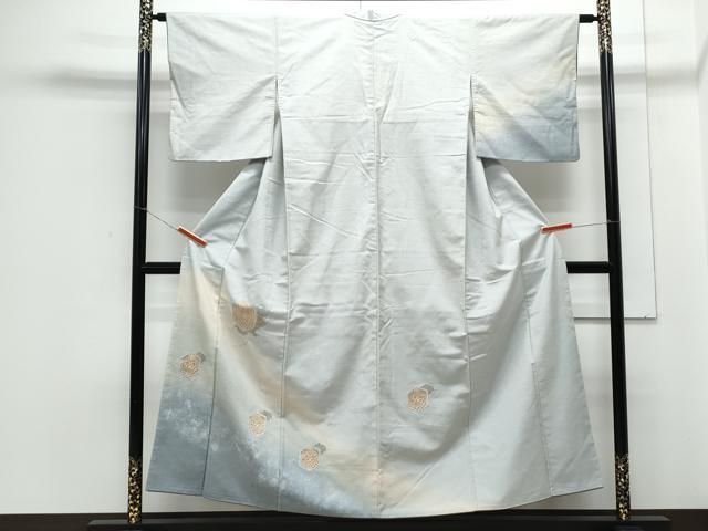 平和屋着物○中国三大刺繍 スワトウ刺繍 総刺繍 訪問着 紬地 雲重ね