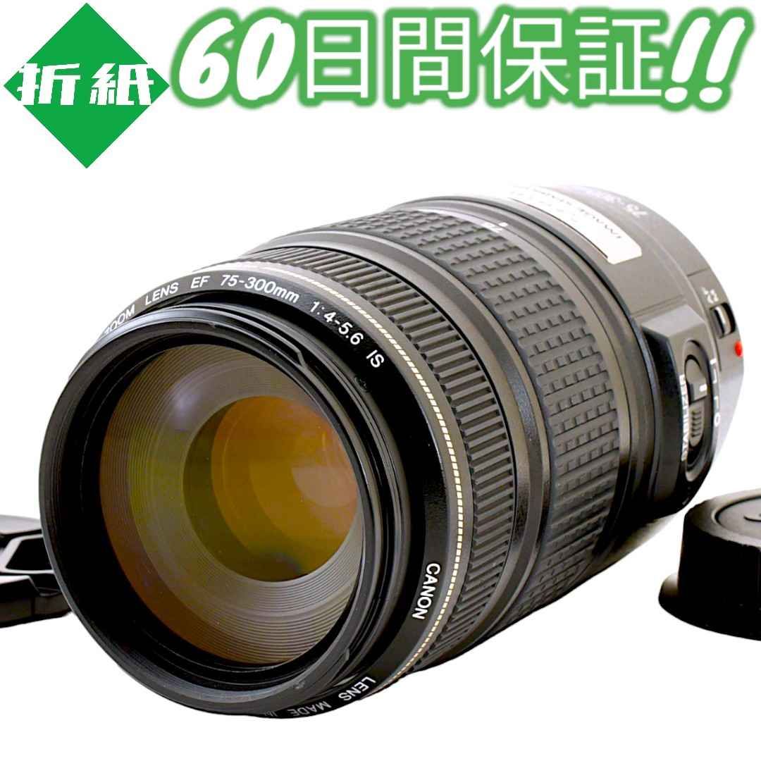 Canon キャノン EF 75-300mm F4-5.6 IS USM 手ぶれ補正付き 望遠レンズ ...