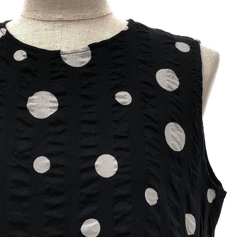 美品☆OBLI ランダムドットワンピース　黒　0サイズ　オブリ ランダムドットワンピース/イエロー | DRESS | OBLI