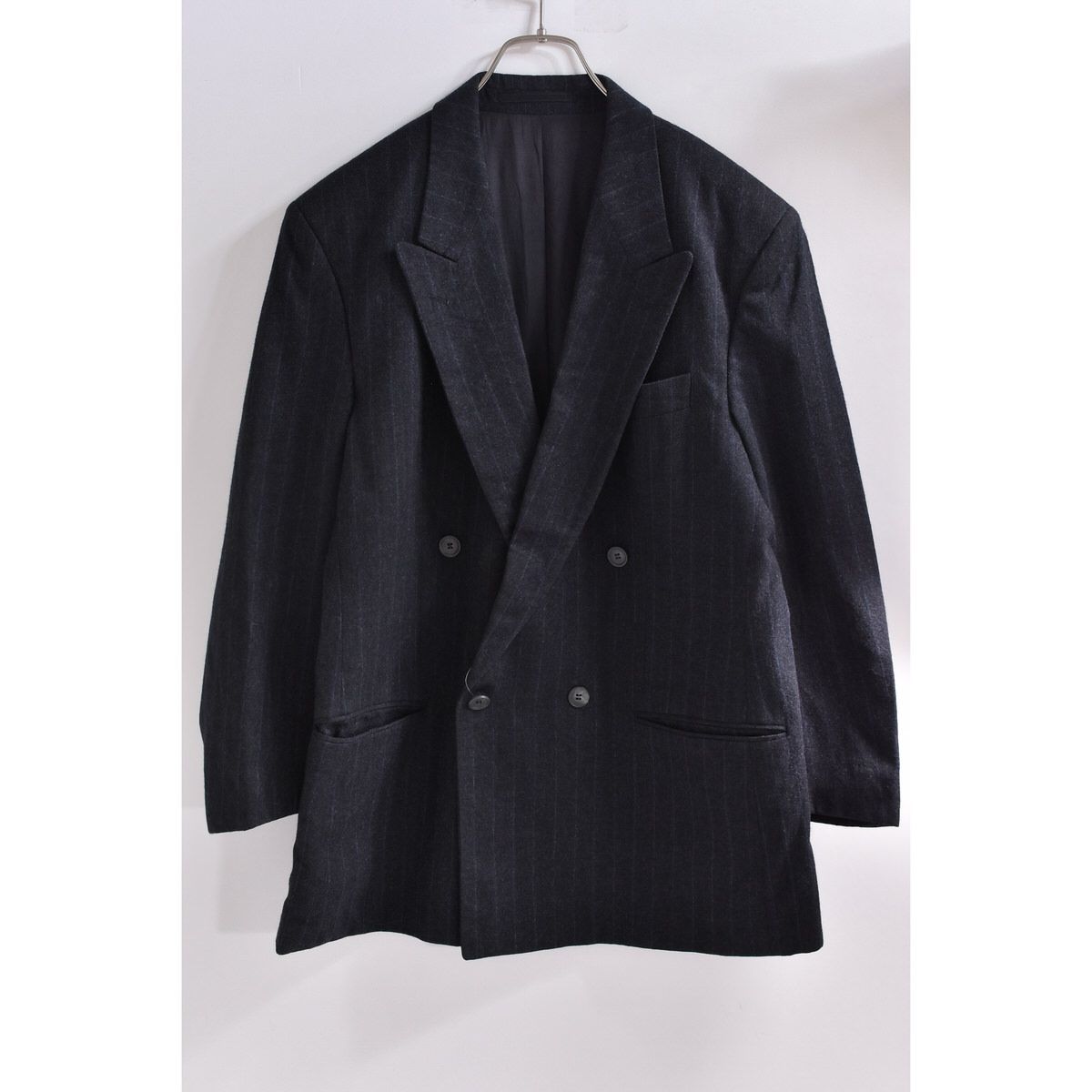 80s〜 HUGO BOSS ヒューゴボス ダブルブレスト ストライプ ウール 