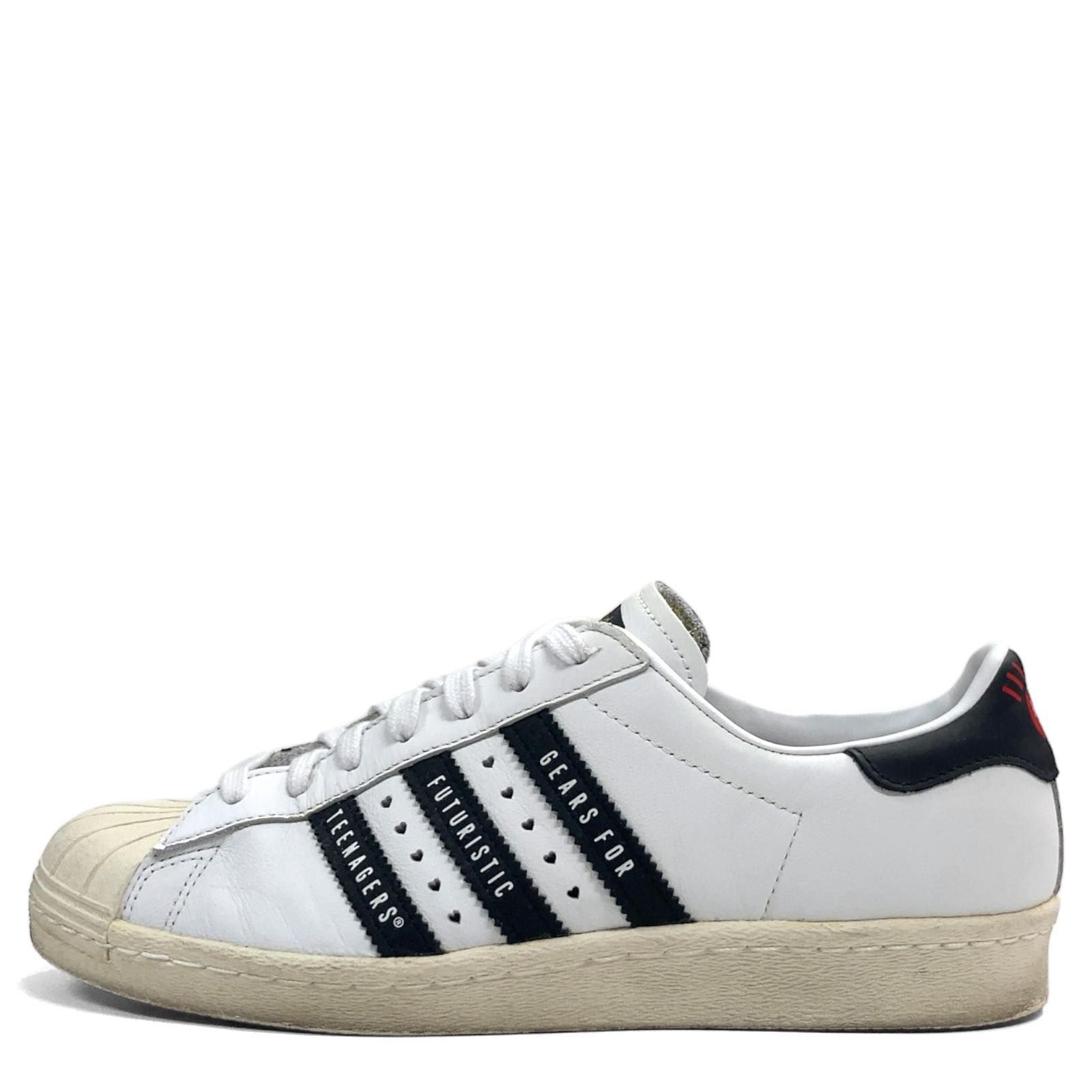 中古品】adidas Originals アディダス オリジナルス × HUMAN MADE ヒューマンメイド SUPERSTAR 80s  スーパースター FY0728 26cm ホワイト ブラック - メルカリ