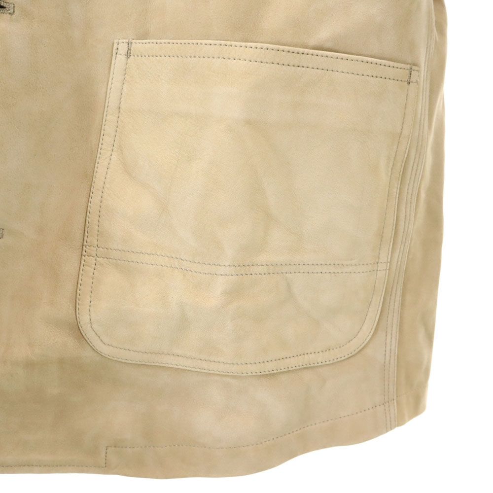 ノンネイティブ 日本製 レザージャケット 1 ベージュ nonnative 裏地