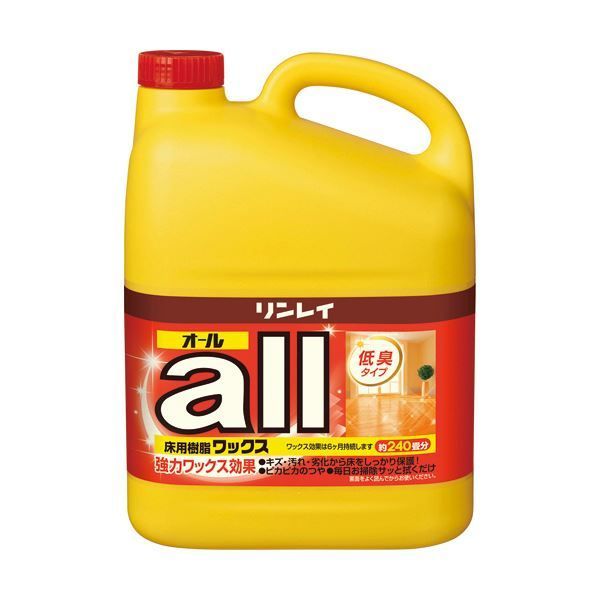 まとめ リンレイ 床用樹脂ワックスオール 業務用 4L 1本 ×3セット