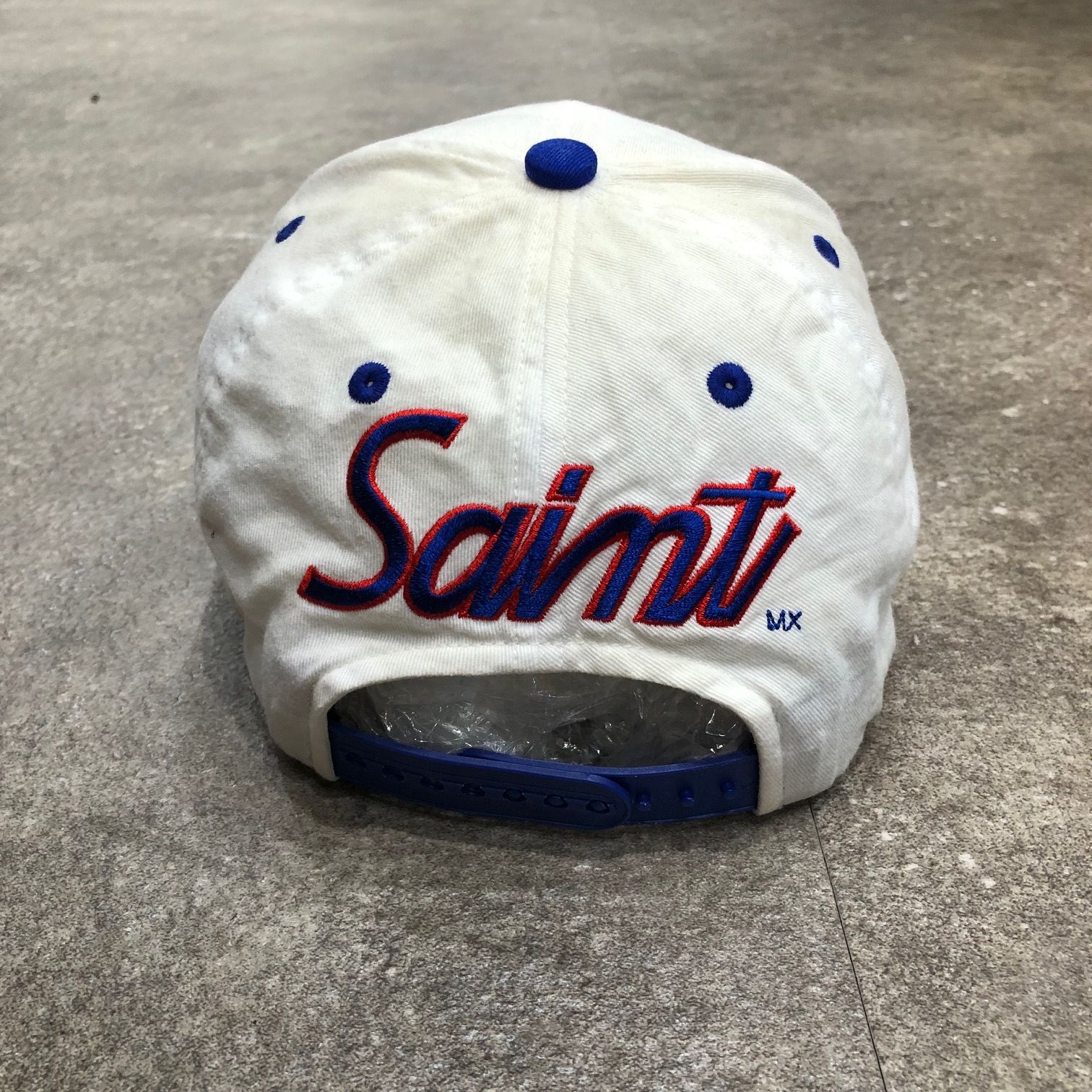 定価29700円 SAINT MICHAEL 24AW CAP/SAINT/WHITE+BLUE SM-YS1-0000