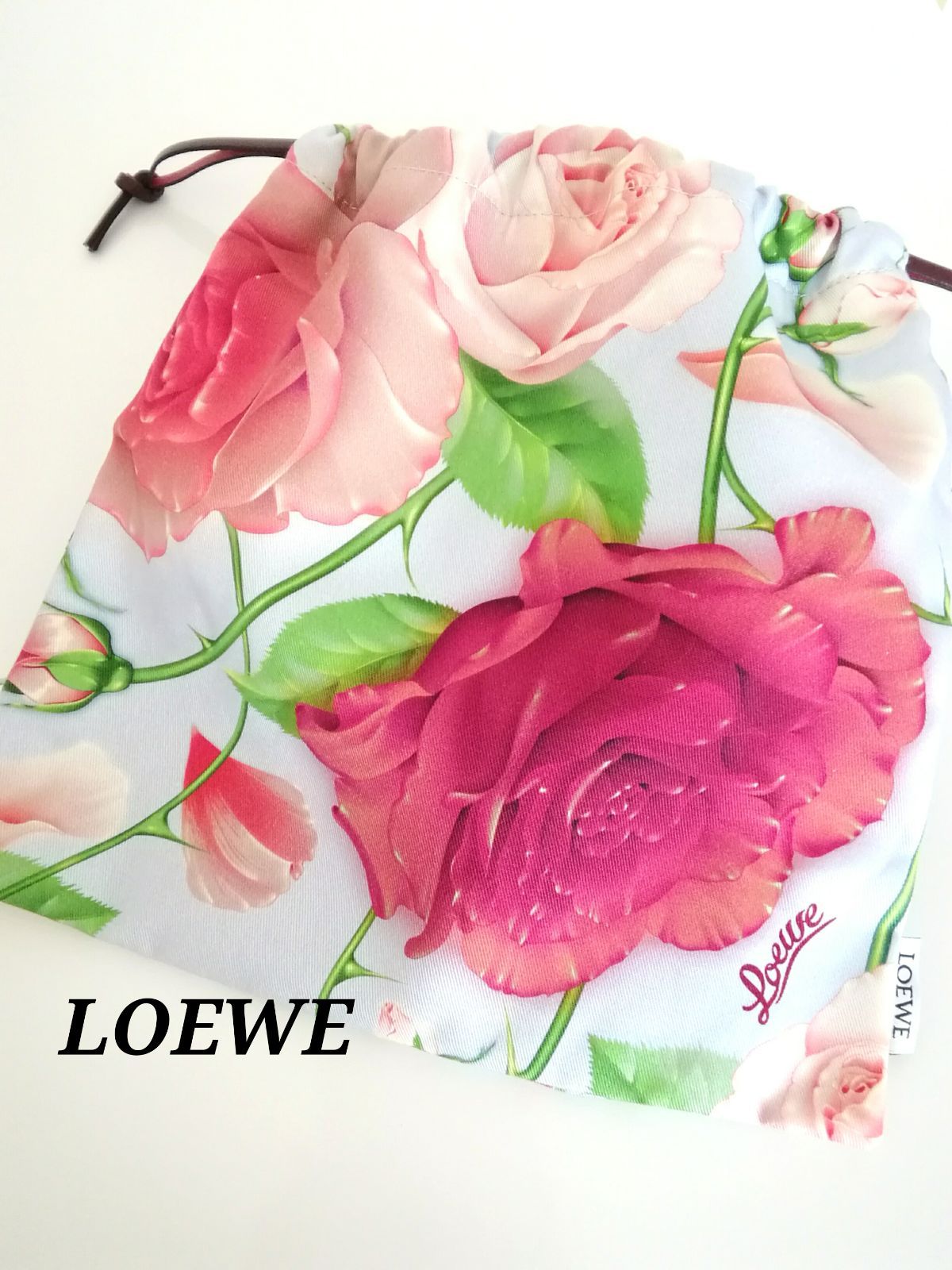 LOEWE ロエベ ローズ ドローストリングポーチ 巾着バッグ - YM shop