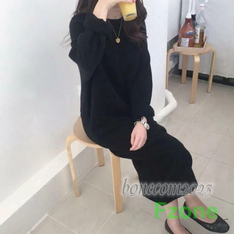 ロングニットワンピース