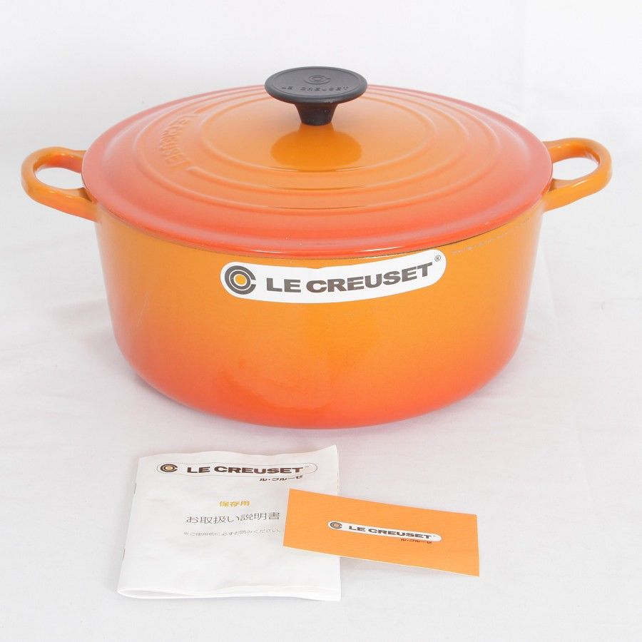ル・クルーゼ(Le Creuset) ココット・ロンド 24 cm オレンジ ル・クルーゼ シグニチャー ココット・ロンド 24cm [オレンジ