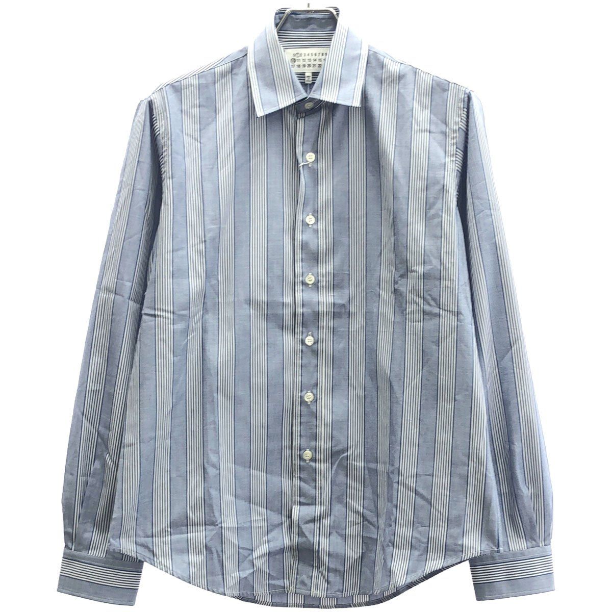 22SS メゾンマルジェラ　ストライプシャツ Maison Margiela メゾン・マルジェラ ストライプ シャツ - FARFETCH