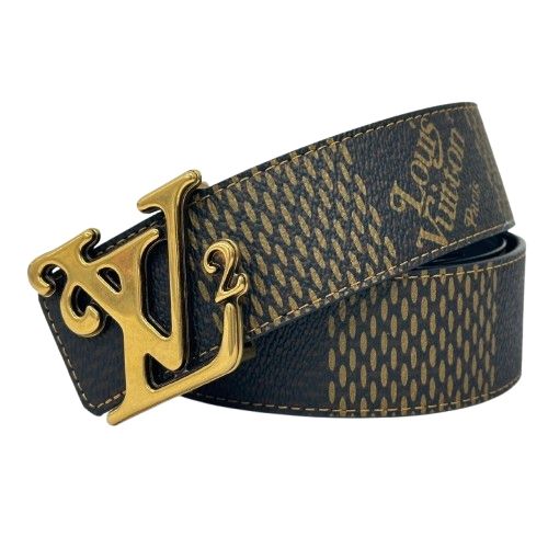 Louis Vuitton ルイヴィトン サンチュール LV スクエアード リバーシブル ベルト MP254 サイズ95