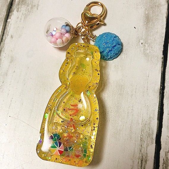 ラムネシェイカー◇シャカシャカキーホルダー ハートシェイカー