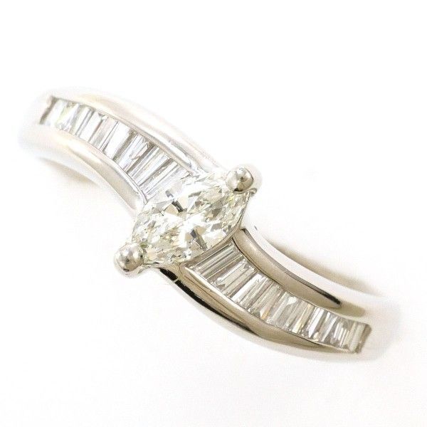 PT900 リング RING 指輪 9.5号 ダイヤ 0.20 SI1 0.16 鑑定書 総重量約