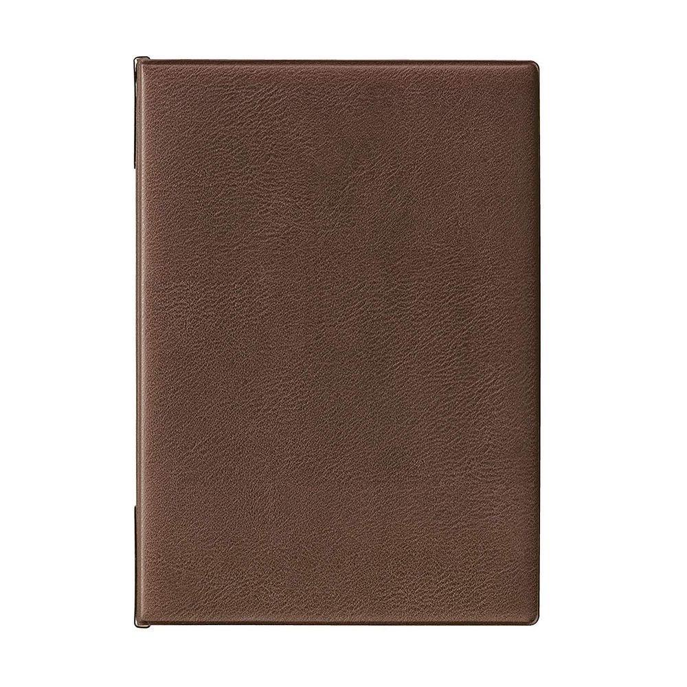 （まとめ買い）オープン工業 メニューファイル レザー調 B5 茶 MN-171-BR 【3冊セット】