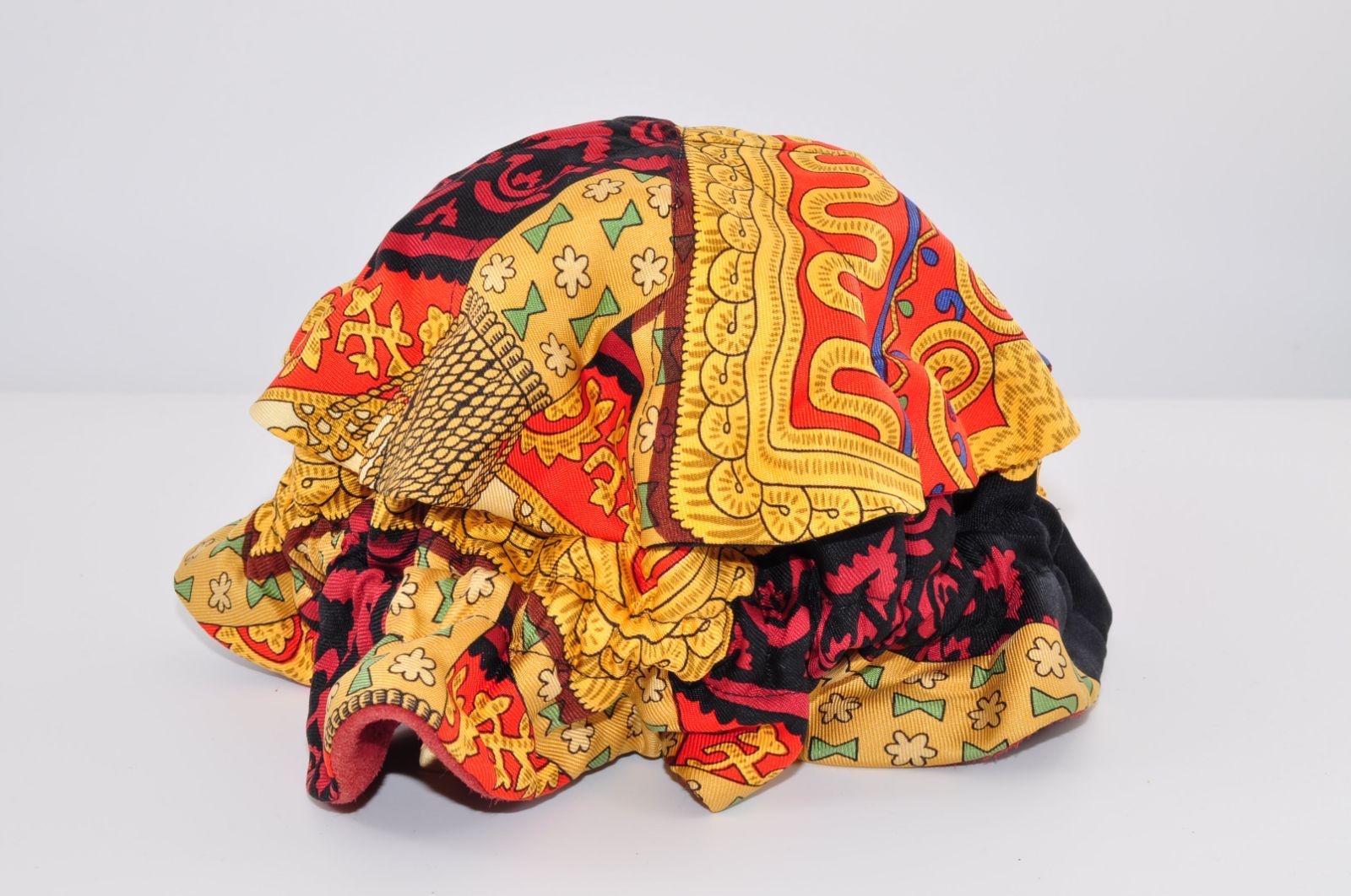 HERMES エルメス 巾着 ポーチ ブルスアビジュー シルク×スエード