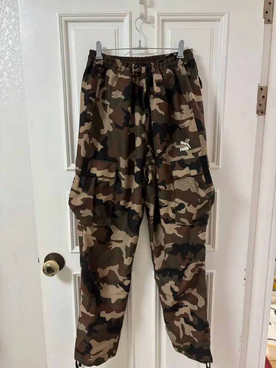 ユニセックス PUMA カーゴ ジョガー パンツ ミリタリー カモフラ L-XXL