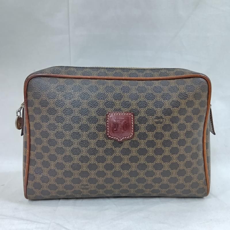 CELINE セリーヌ クラッチバッグ パーティバッグ CELINE セリーヌ クラッチバッグ ポーチ ロゴ型押し マカダム M06