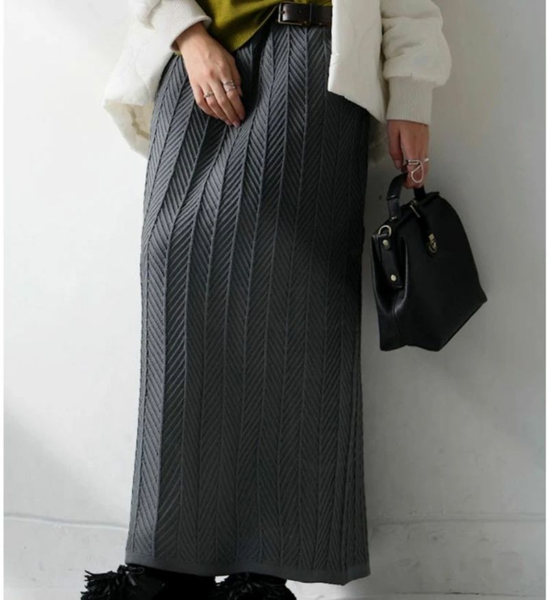RICKOWENS♡ ニットフィットロングスカート エーレスタイル Ehre style ニットスカート ロングスカート 春