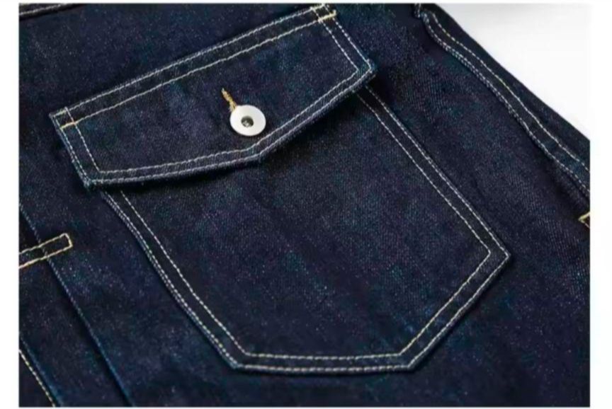 ヘビーオンス リジッドデニムジャケット Gジャン 濃紺 ヴィンテージ