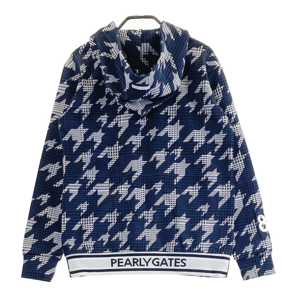 サイズ 0 PEARLY GATES パーリーゲイツ 055-2262902 ジップパーカー 千鳥 ネイビー系 240101527505 ゴルフウェア レディース ストスト