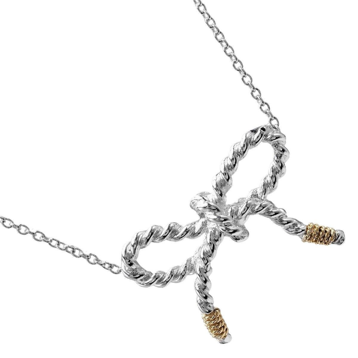 TIFFANY & Co. ツイスト リボン ボウ ネックレス シルバー925