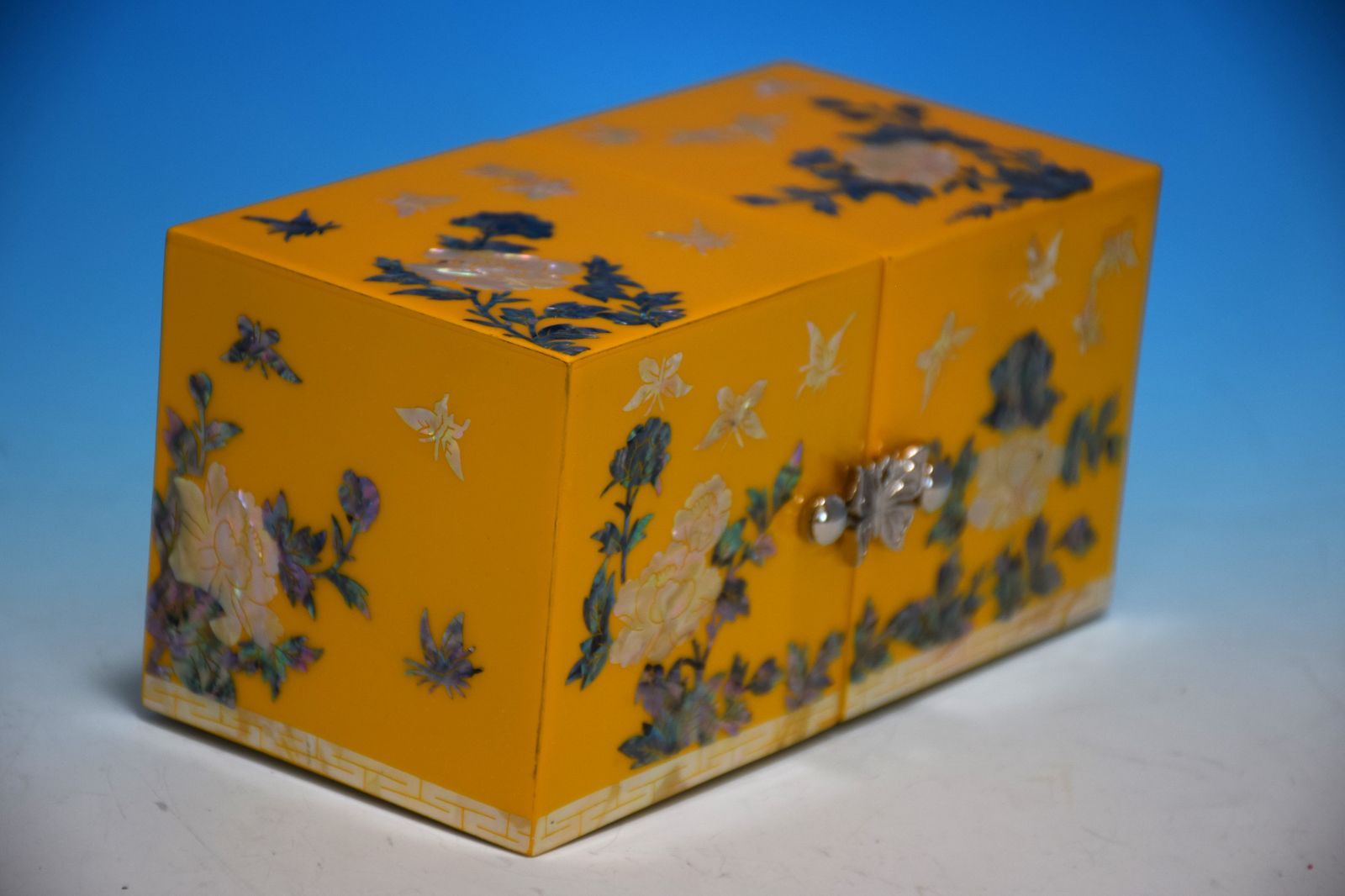 □韓国伝統工芸□螺鈿細工□カラーミニ双子宝石箱□カラフル□