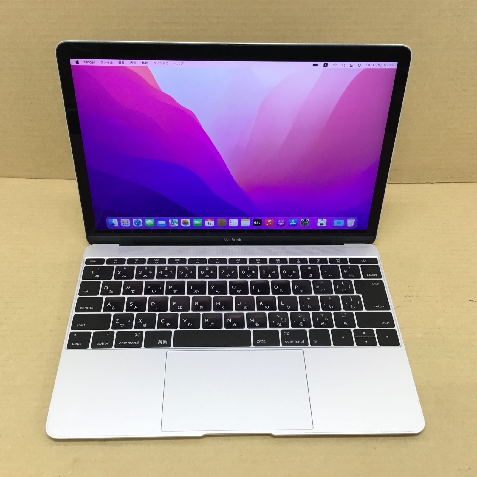 アップル MACBOOKCOREM7-1200 A1534 COREM7(6Y75)-1.2GHZ 8GB SSD256GB