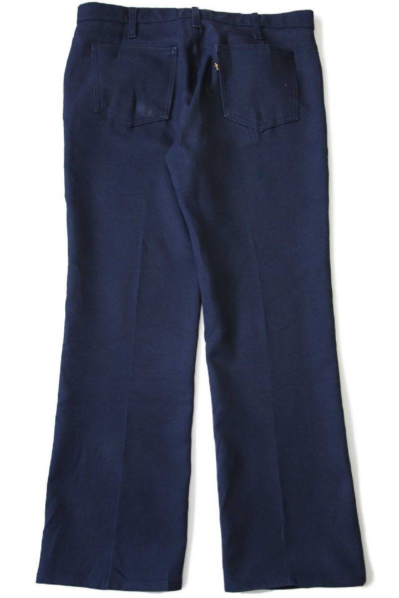 80s USA製 Levi'sリーバイス 517 ポリエステルパンツ 紺 W36 L30