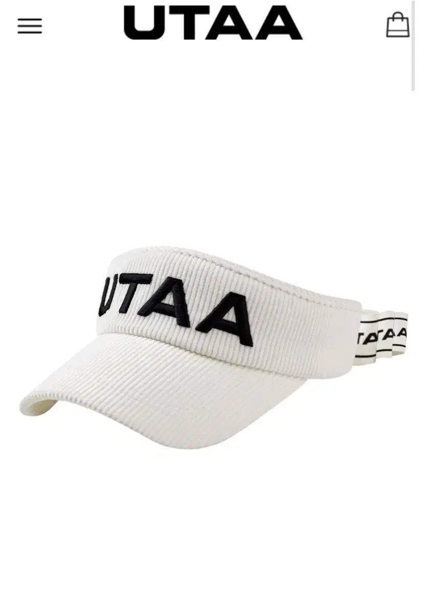 UTAA ユタ州 ゴルフ コーデュロイ サンキャップ ホワイト