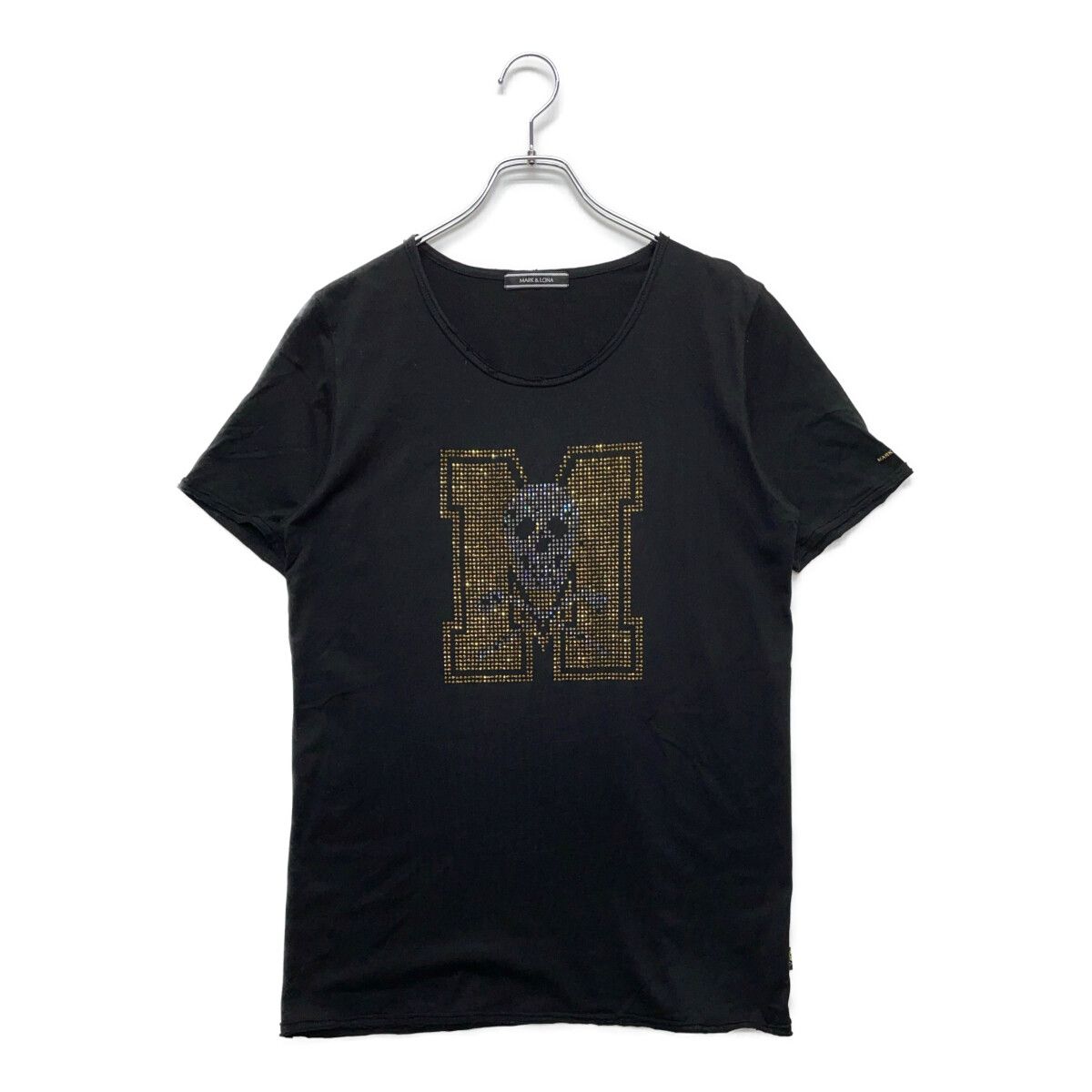 中古 メンズ マークアンドロナ MARKu0026LONA 半袖Ｔシャツ XL 黒 ブラック ラインストーン スカル