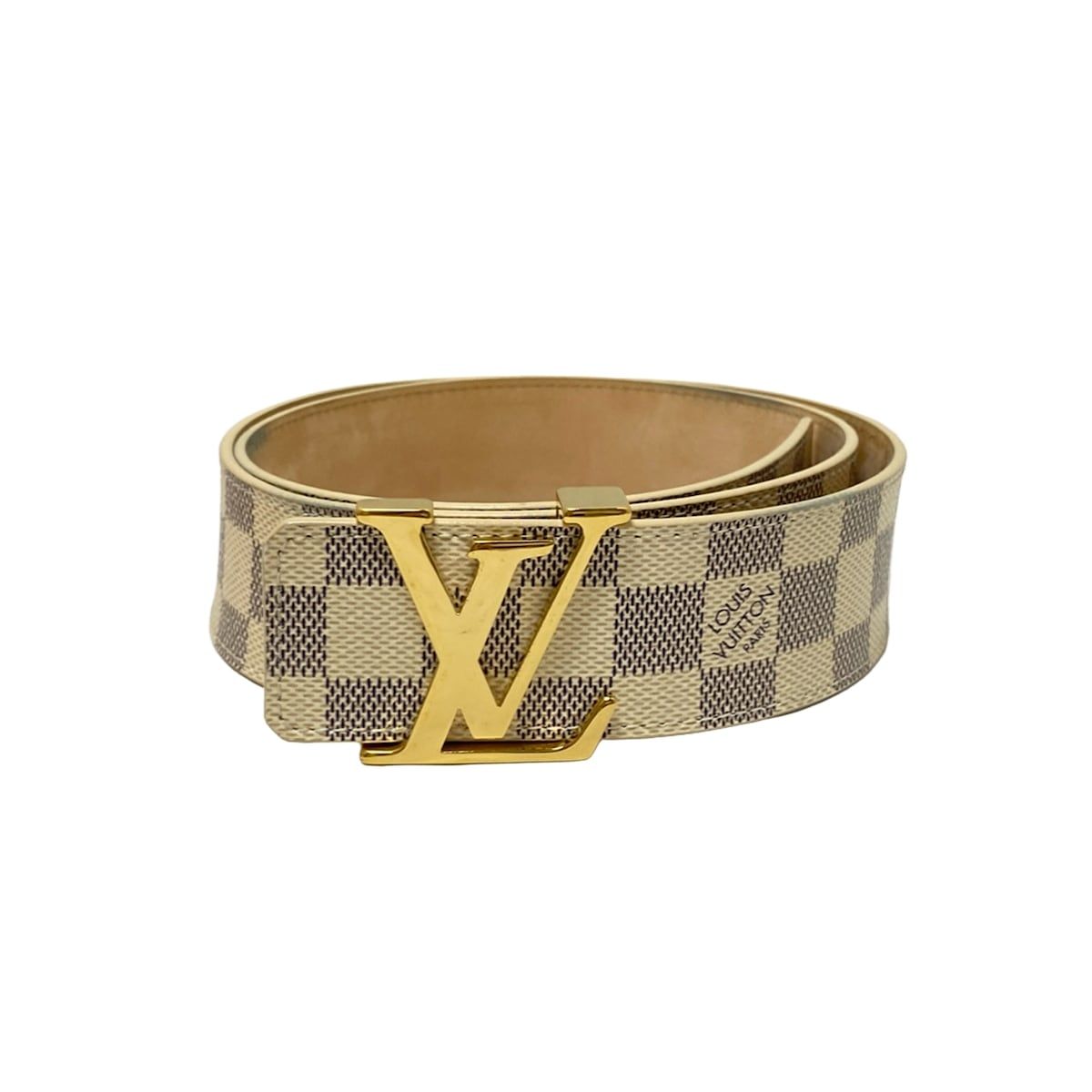 LOUIS VUITTON ルイヴィトン ベルト ダミエ サンチュールイニシアルダミエアズール M9609 アズール