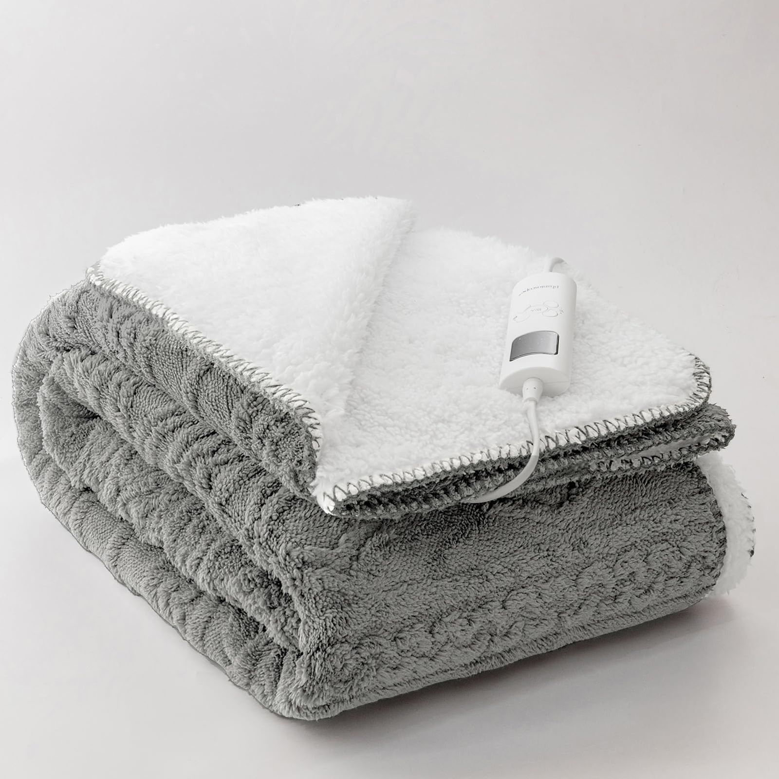 Phantoscope 電気毛布 掛け敷き兼用 188X130cm 9段階温度調節 9段階タイマー機能 電気掛け毛布 自動電源オフ 過熱保護 電気ひざ掛け 防寒対策 ダニ退治 快眠暖房 電気掛毛布 PSE認証済み 軽量 洗える 電気ブランケット フランネ