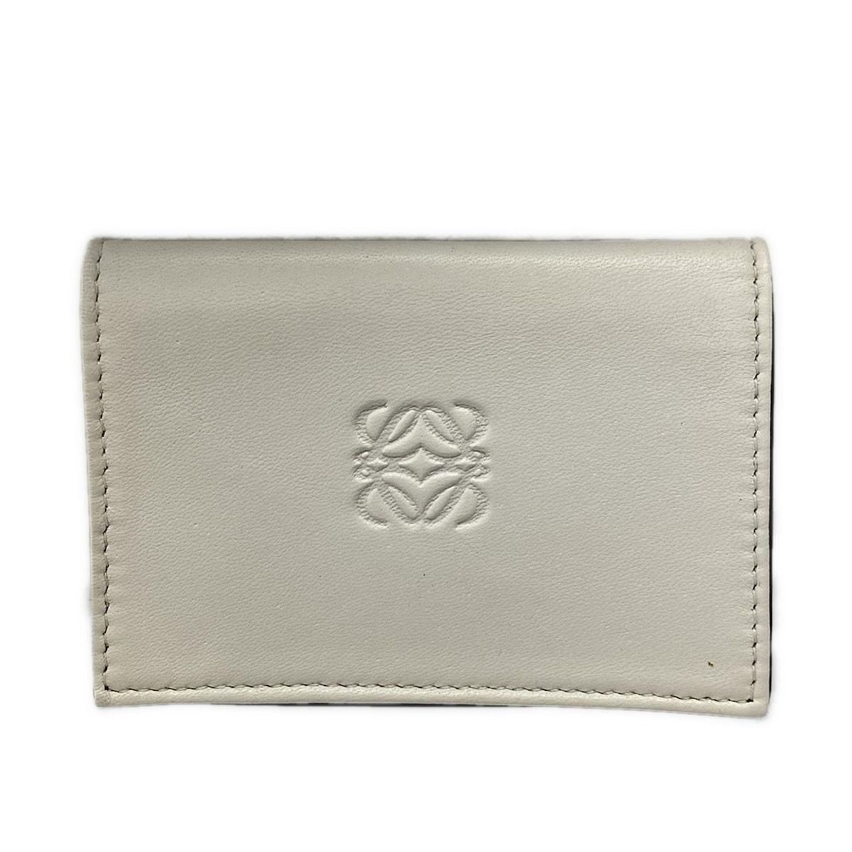 LOEWE ロエベ パスケース - アイボリー×黒 レザー
