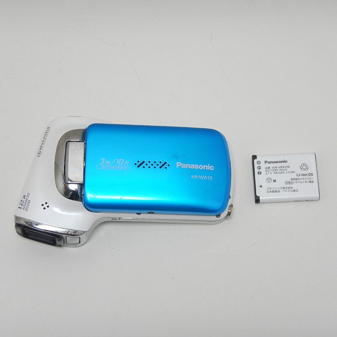 【未検査 ジャンク】Panasonic HX-WA10 オーシャンブルー デジタルムービーカメラ