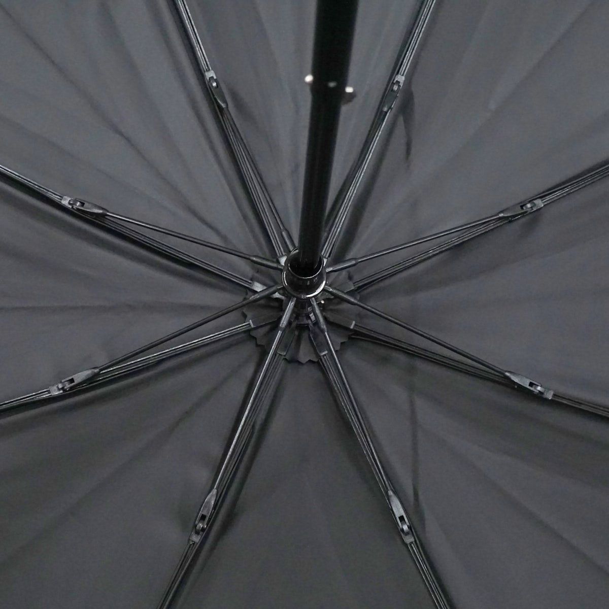 完全遮光折日傘 サンバリア100 2段折 フリル ブラック 黒 木製手元 UVカット 遮光 遮熱 折りたたみ日傘 50cm FS9238
