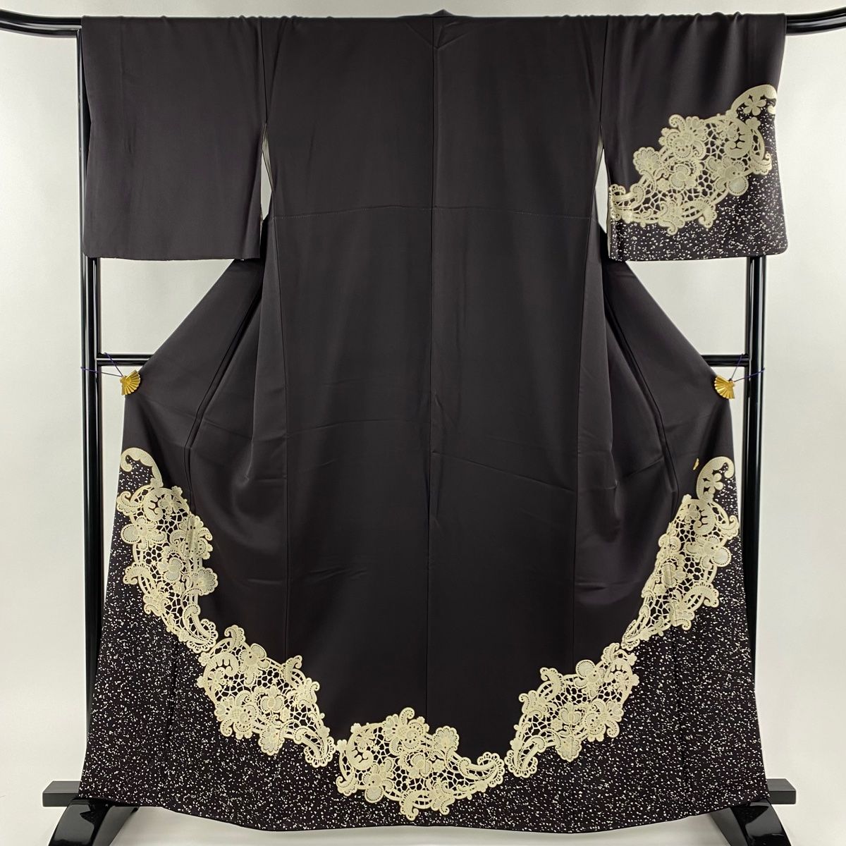 渡辺雪三郎落款牡丹唐草小紋