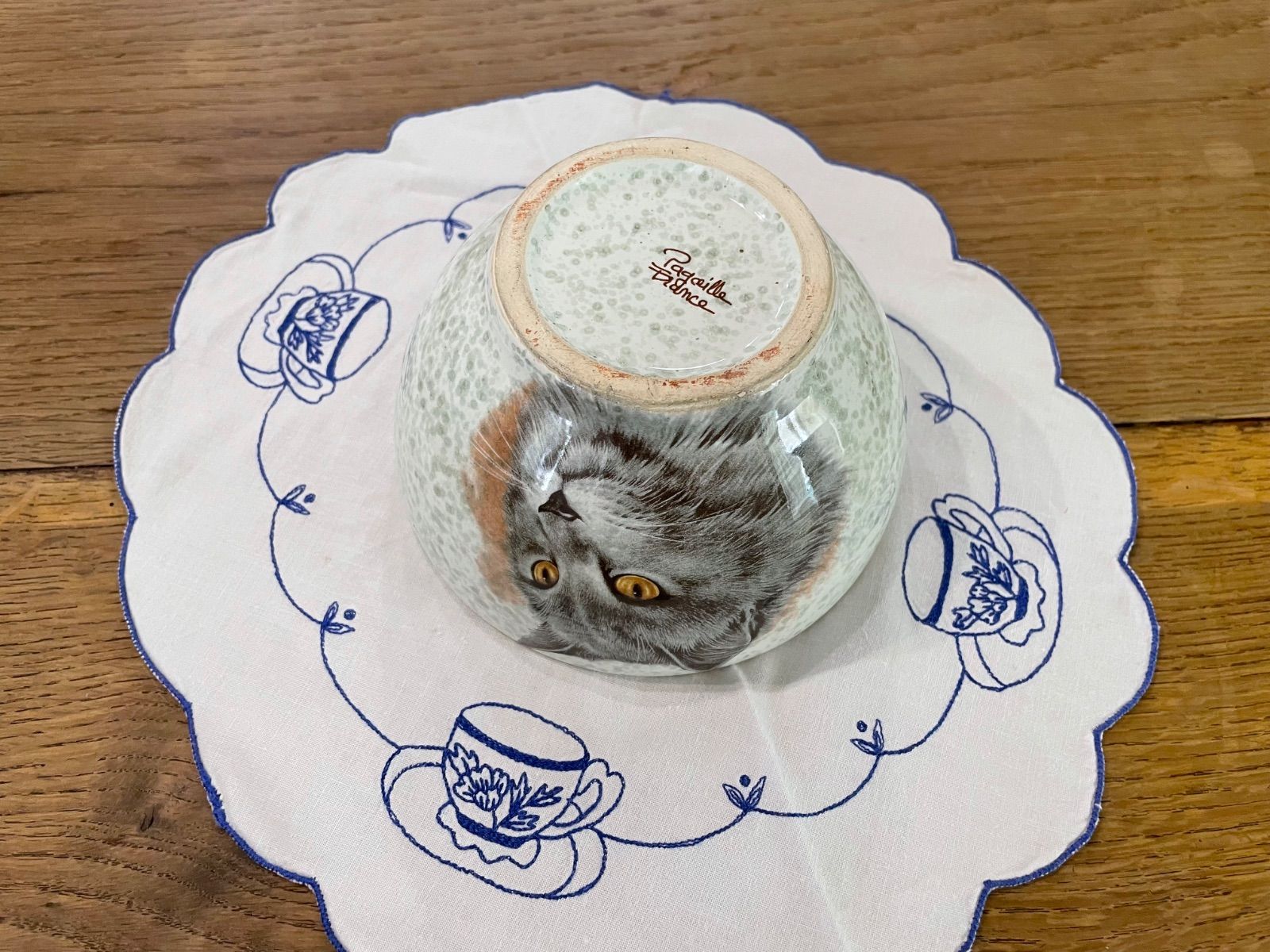 ♡フランスアンティークカフェオレボウルプチボウルルルドの泉ブロカント蚤の市レア ♡フランスアンティークカフェオレボウルプチボウルルルドの泉