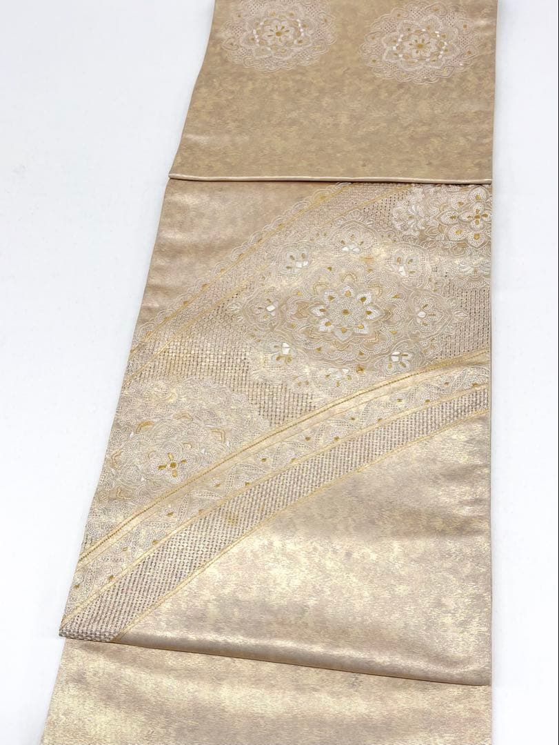 蘇州刺繍 相良刺繍 汕頭刺繍 袋帯 金糸 正絹 お太鼓柄 - メルカリ