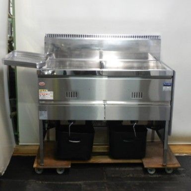 代引不可 2020年製 マルゼン LP ガス 2槽 フライヤー MGF-23WK 23L×2 W103D60H80 25 cm プロパン 揚面積W470×D440mm 72kg