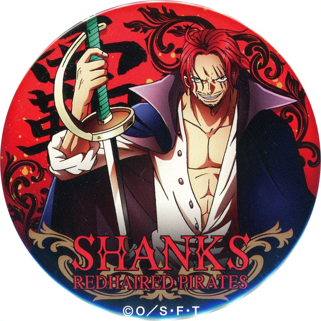 【最終値下げ】ONE PIECE 輩缶バッジ プレミアム シャンクス 中古】バッジ・ピンズ シャンクス 「ワンピース “輩”缶バッジ 第