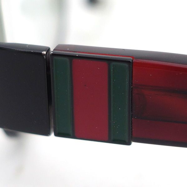 GUCCI / グッチ ショップ □度入りメガネ シェリーライン レッド