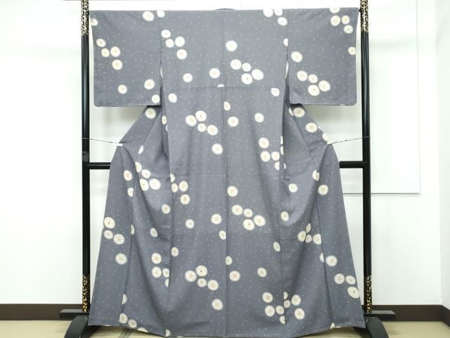 平和屋着物▽小紋 単衣 唐草間道 洗える着物 AAAU1142iu