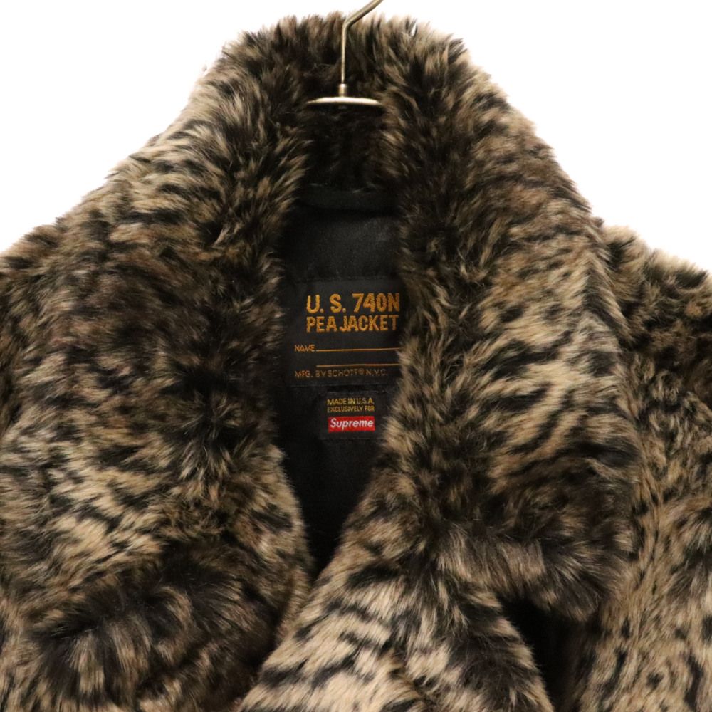 SUPREME (シュプリーム) 17AW × Schott Fur Peacoat Leopard ショット