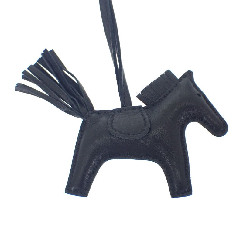 エルメス HERMES ロデオ PM バッグチャーム ラムスキン アニョーミロ ソーブラック 黒 レディース ABランク FORTGASGNV_COM_BR