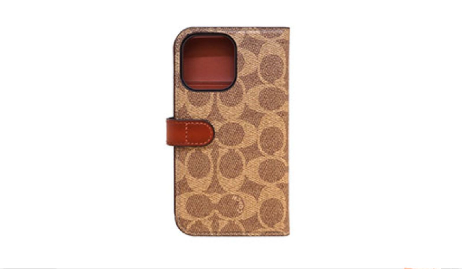 iPhone 13 Pro用 COACH（R）ブックタイプケース／SIGNATURE Brown
