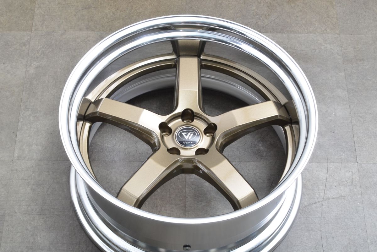 超深リム 2ピース KHUL Racing VERZ DDR01 22in 10J -13 PCD114.3 5穴 ステップリム 1本 クラウン スカイライン チューナーサイズ