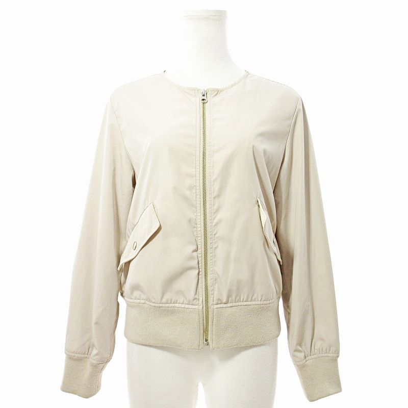 Spick & Span ノーカラージャケット ベージュ/36 Spick & Span - 【タグ付き】Spick and Span リネンライクノー
