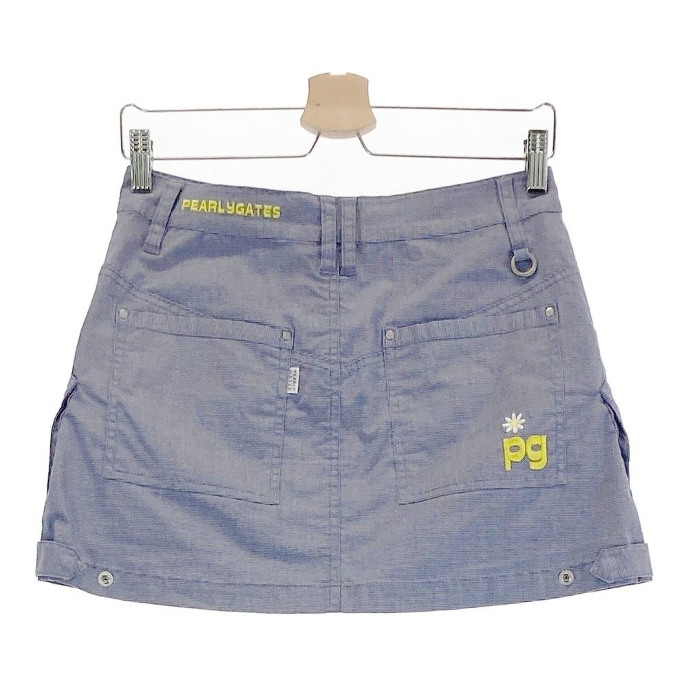 美品】パーリーゲイツ 中綿スカート 黒×白 チェック