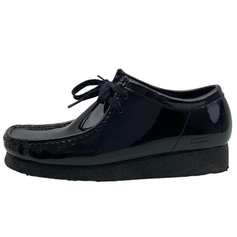 24ss SUPREME Clarks パテント レザー ワラビー 黒 Supreme シュプリーム 24SS Patent Leather Wallabee パテント