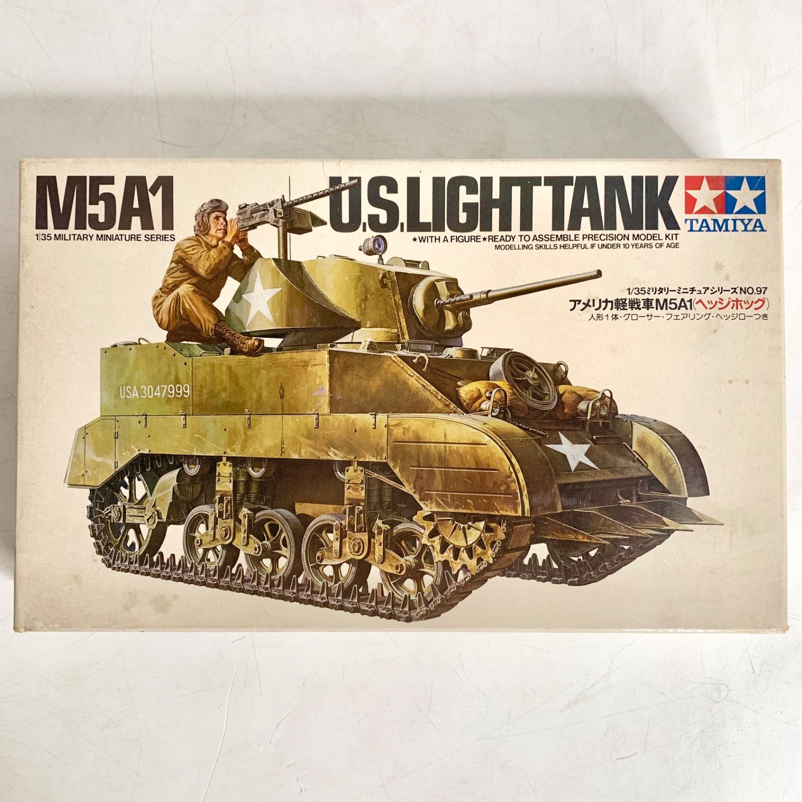 タミヤ 1/35 アメリカ軽戦車 M5A1 ヘッジホッグ プラモデル TAMIYA MM197 一部塗装済 現状品 - メルカリ