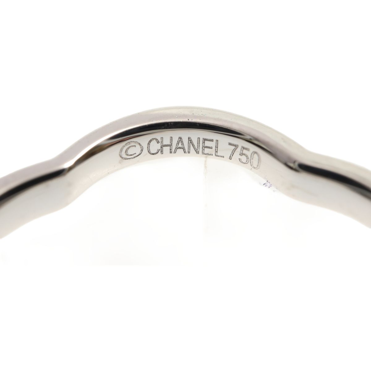 CHANEL CHANEL シャネル 750WG 18金ホワイトゴールドK18 ダイヤ1P カメリアコレクション リング 指輪 ジュエリー アクセサリー ブランド 47号