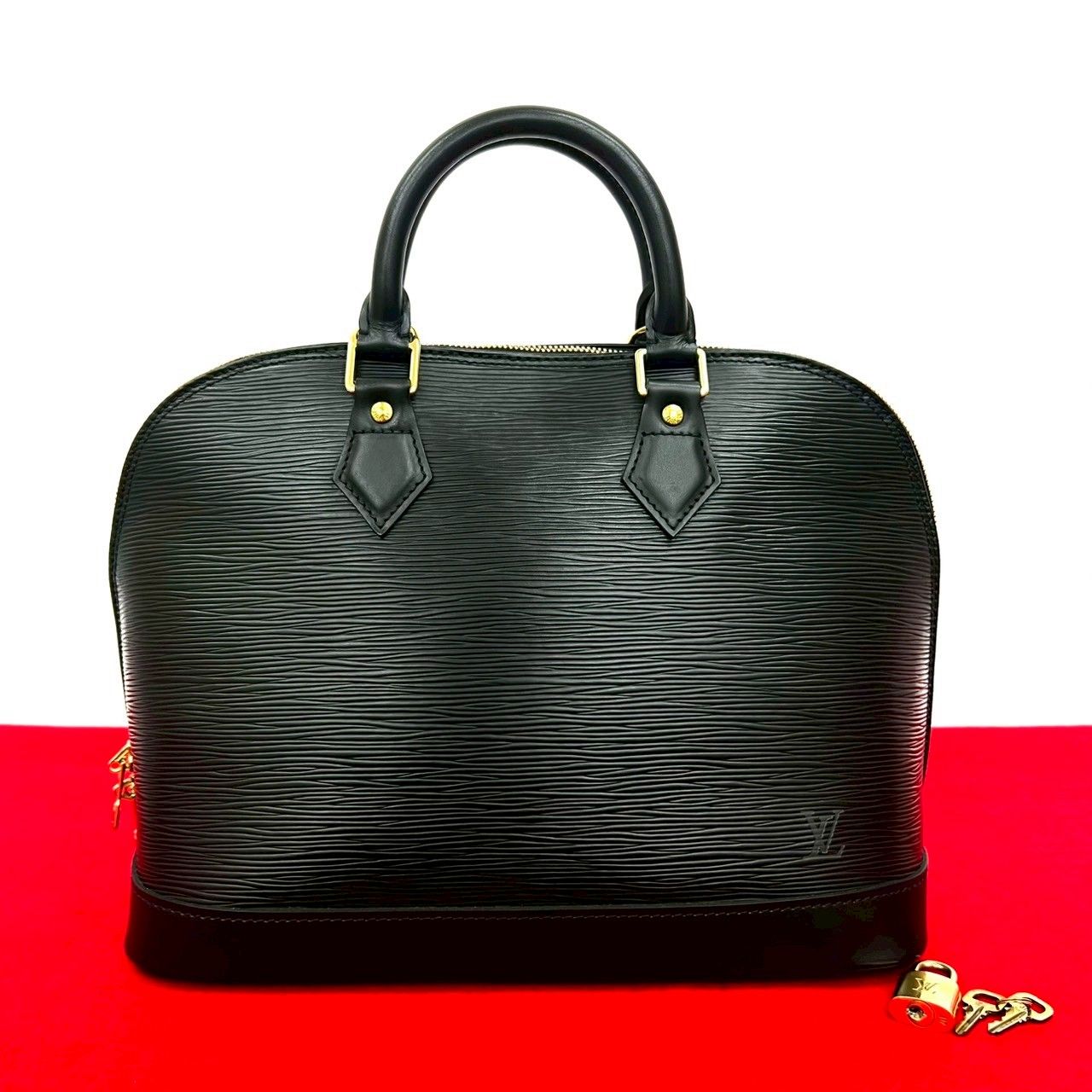 ❤️極 美品 ヴィトン エピ ミニ ボストン ハンドバッグ❤ 極 美品 鍵